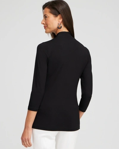 Chico's Touch Of Cool™ 3/4 Sleeve Tee In Black Size 20/22 |  In Black
