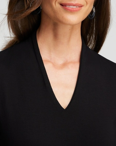 Chico's Touch Of Cool™ 3/4 Sleeve Tee In Black Size 20/22 |  In Black