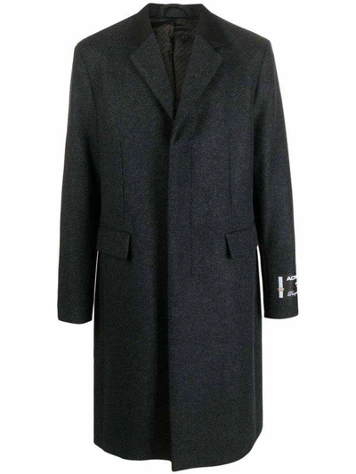 Shop Acne Studios Single-breasted Coat In Grey