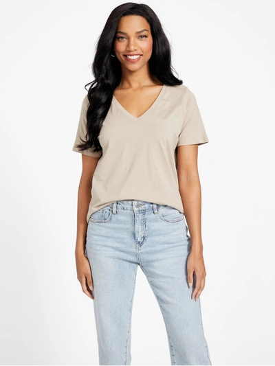 Shop Guess Factory Millie Tee In Beige