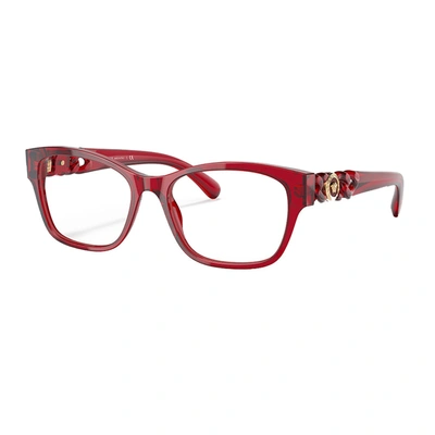 Shop Versace Womens Square Eyeglasses 52mm In Red