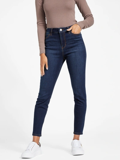Shop Guess Factory Simmone Skinny Jeans In Blue