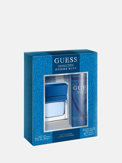 Shop Guess Factory Guess Seductive Homme Blue For Men Gift Set In Multi