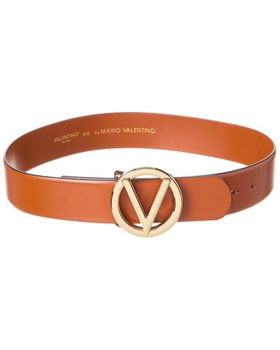 Shop Valentino By Mario Valentino Giusy Bombe Leather Belt In Red