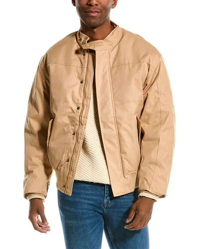Shop American Stitch Bomber Jacket In Brown