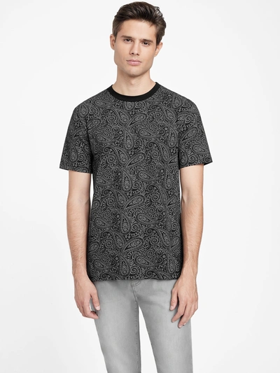 Shop Guess Factory Eco Rich Paisley Tee In Black