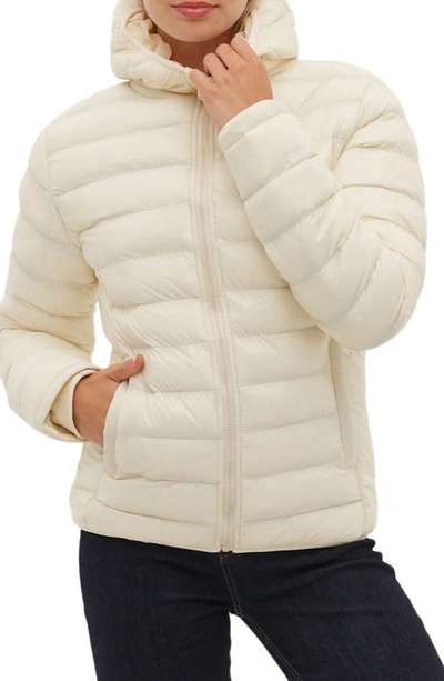 Shop Bench Kara Hooded Insulated Puffer Jacket In Winter White