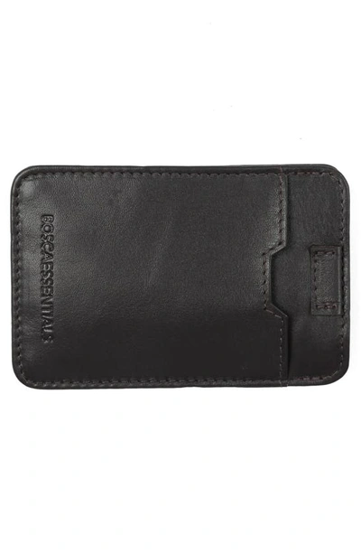 Shop Bosca Pull-up Leather Card Case In Brown