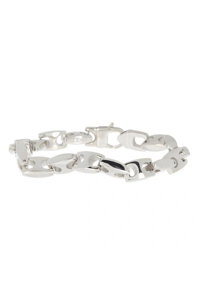 Shop American Exchange Chain Bracelet In Silver/ Silver