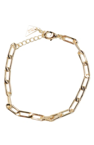 Shop Sterling Forever Kinsley Cz Chain Bracelet In Gold