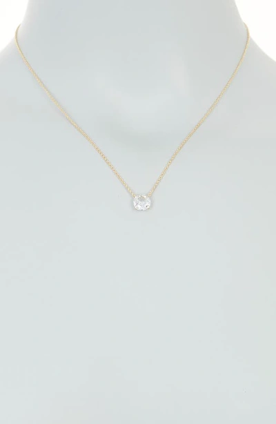 Shop Nadri Oval Cz Pendant Necklace In Gold