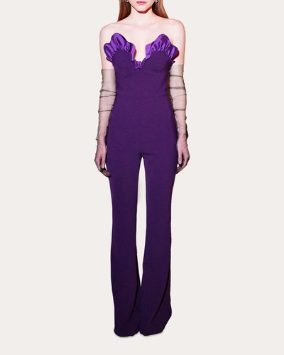 Shop Filiarmi Women's Roma Strapless Jumpsuit In Purple