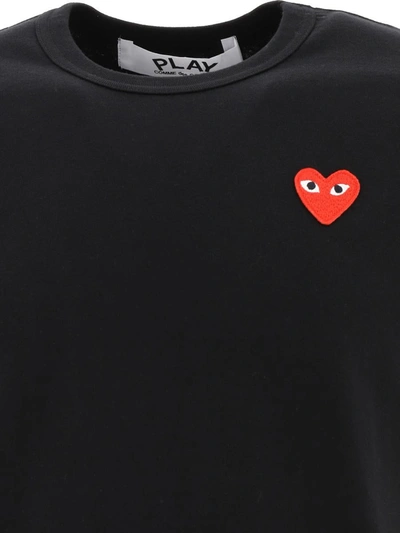 Shop Comme Des Garçons Play "big Heart" T-shirt In Black