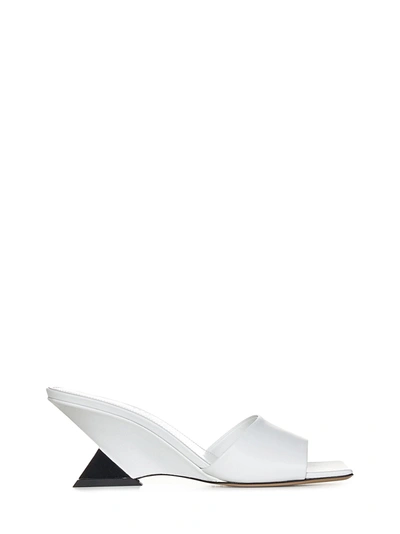 Shop Attico The  ''cheope'' Sandals In Bianco