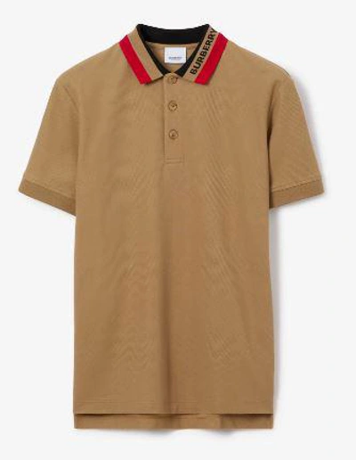 Shop Burberry "edney" Polo Shirt In Beige