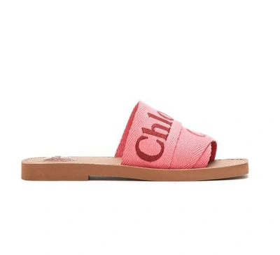 Shop Chloé "woody" Sandals In Pink