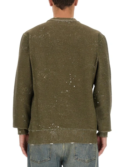 Shop Golden Goose Vintage Effect Sweatshirt In Brown