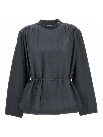 Shop Lemaire "soft" Blouse In Grey