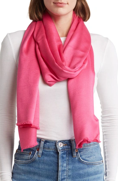 Shop Vince Camuto Oversized Satin Pashmina Wrap In Pink