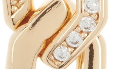 Sterling Forever Kinslee Cz Linear Drop Earrings In Gold