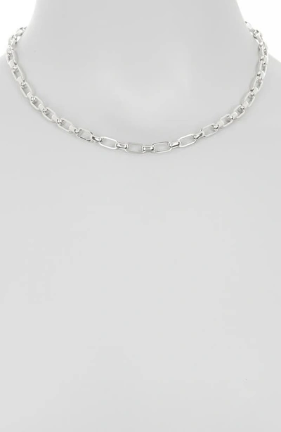 Sterling Forever Elara Chain Necklace In Silver