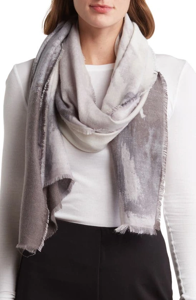 Vince Camuto Ink Wave Wrap Scarf In Neutral