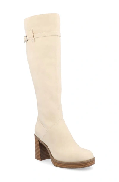 Shop Journee Collection Letice Tru Comfort Foam Knee High Boot In Cream