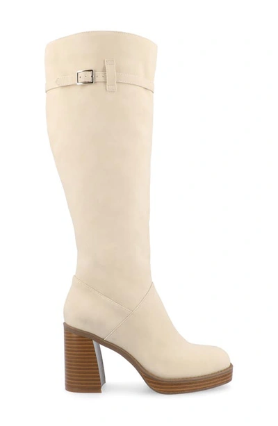 Shop Journee Collection Letice Tru Comfort Foam Knee High Boot In Cream