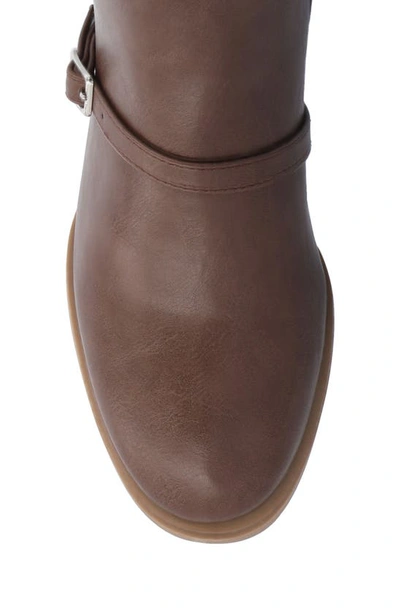 Journee Collection Elettra Tru Comfort Buckle Knee High Boot In Brown