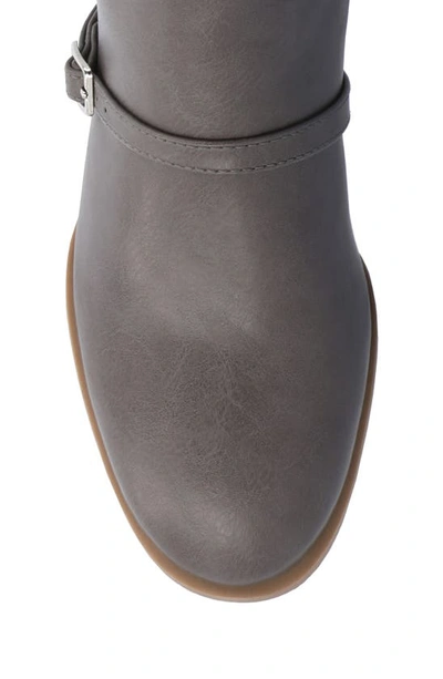 Journee Collection Elettra Tru Comfort Buckle Knee High Boot In Grey