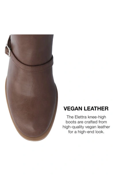 Journee Collection Elettra Tru Comfort Buckle Knee High Boot In Brown