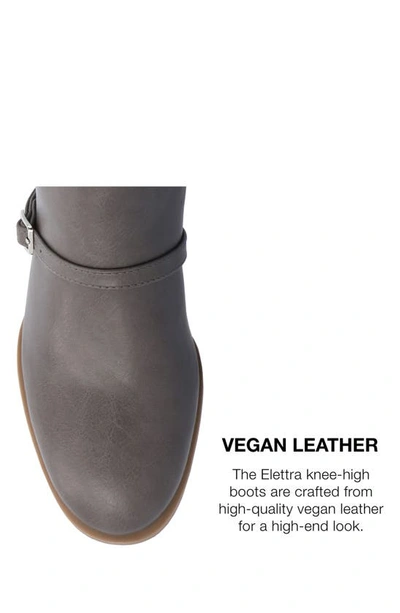 Journee Collection Elettra Tru Comfort Buckle Knee High Boot In Grey