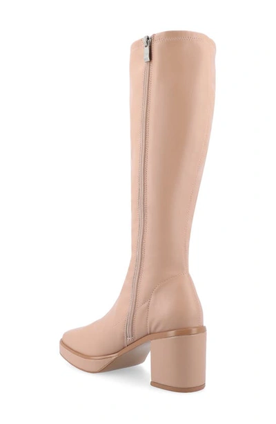 Journee Collection Alondra Tru Comfort Foam Knee High Platform Boot In Mauve