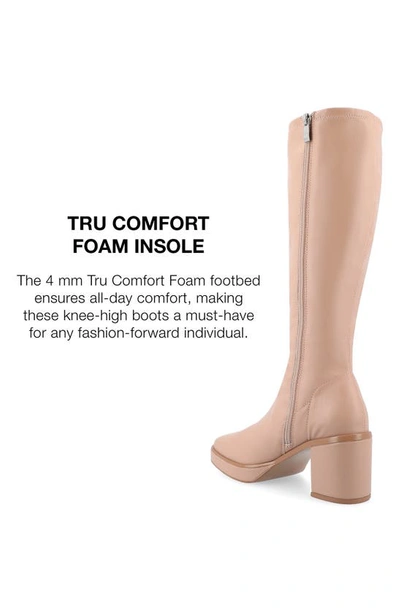 Journee Collection Alondra Tru Comfort Foam Knee High Platform Boot In Mauve