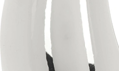 Sterling Forever Eclipse Hoop Earrings In Silver