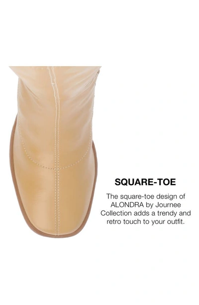 Journee Collection Alondra Tru Comfort Foam Knee High Platform Boot In Tan