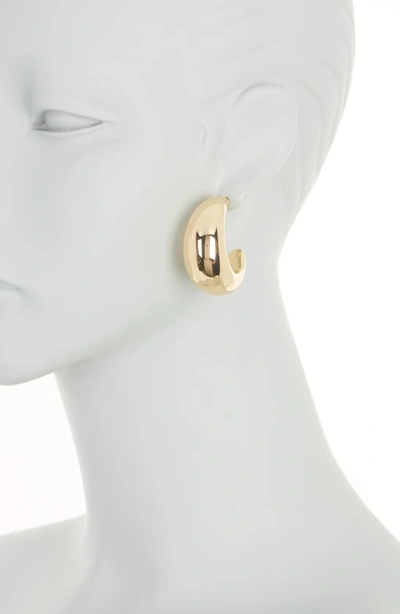 Sterling Forever Eclipse Hoop Earrings In Gold