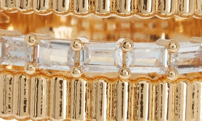 Sterling Forever Odette Cz Stacked Ring In Gold