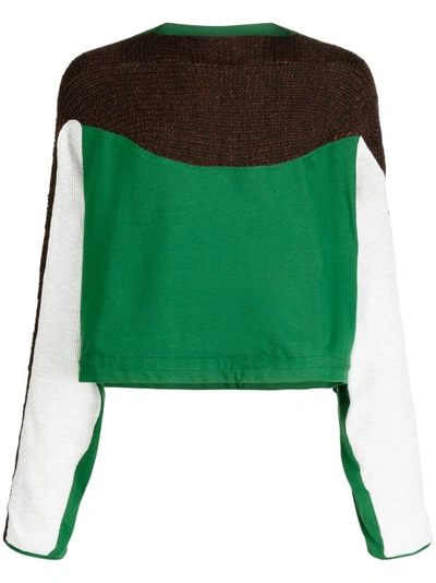 Shop Kiko Kostadinov Men Solon Knit Hybrid Ls Top In Hunter Green