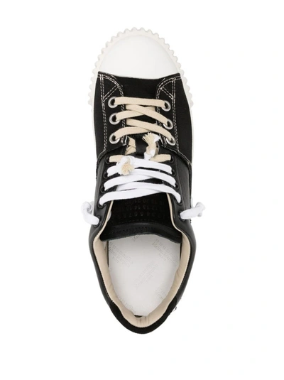 Shop Maison Margiela Men New Evolution Low Sneakers In H8588 Black/black