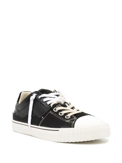 Shop Maison Margiela Men New Evolution Low Sneakers In H8588 Black/black