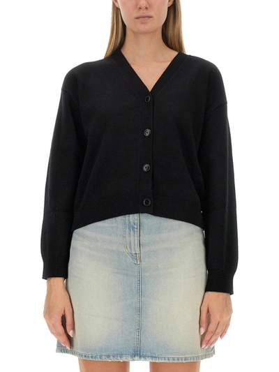 Shop Kenzo Knitted Cardigan In Black