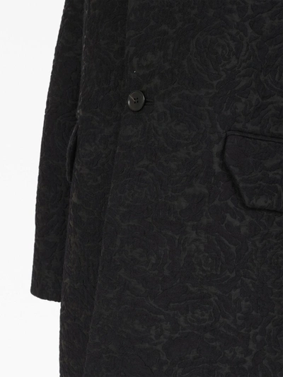 Shop Maison Margiela Women Floral Embossed Coat In 900 Black
