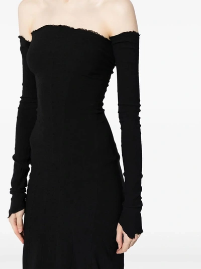 Shop Marc Le Bihan Womens Long Sleeve Dress In Noir