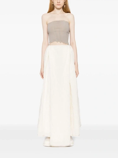 Shop Marc Le Bihan Womens Strap Flared Dress In Blanc