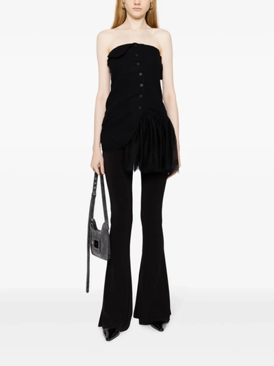 Shop Marc Le Bihan Womens Strapless Tailored Vest Top In Noir