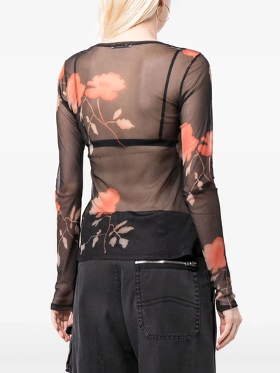 Shop Our Legacy Women Super Slim Ls Top In Nocturnal Flower Print