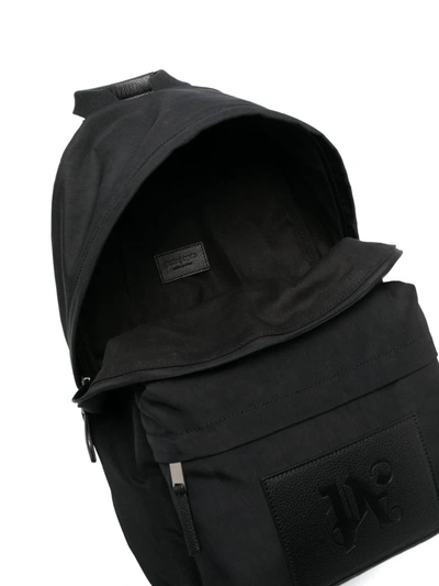 Shop Palm Angels Men Monogram Backpack In 1009 Black Grey