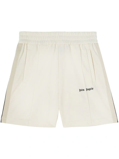 Shop Palm Angels Men New Classic Track Shorts In 0410 Butter Black