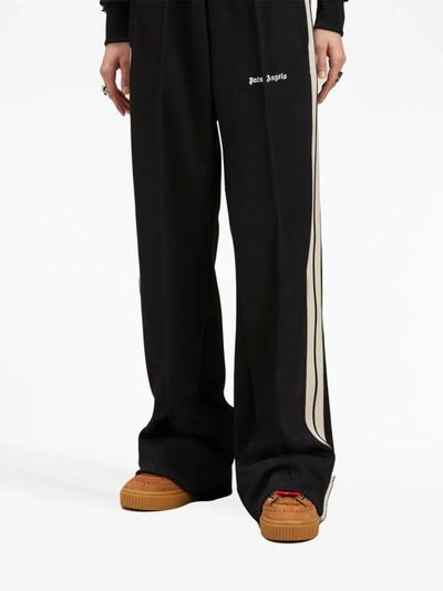 Shop Palm Angels Women Classic Loose Track Pants In Black Off White